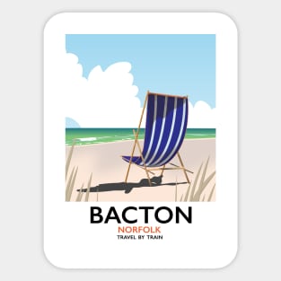 Bacton Norfolk beach poster Sticker